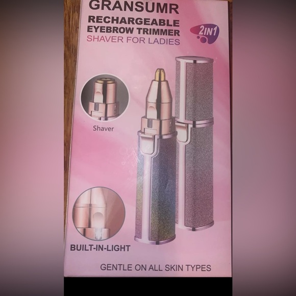 Gransumr  2 In 1 Rechargeable Eyebrow Trimmer Gentle On All Skin Types - Picture 1 of 2